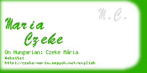maria czeke business card