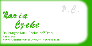 maria czeke business card